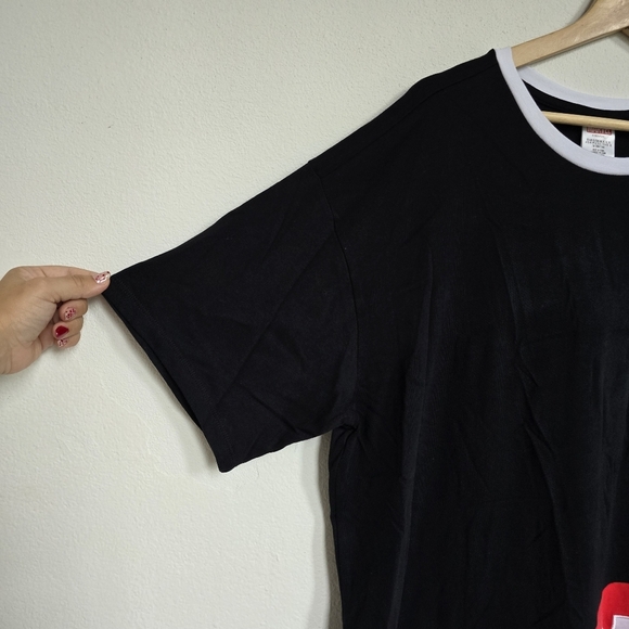 NWT Marvel Logo Ringer Fashion Black Red T-Shirt for Adults XL - Picture 3 of 8